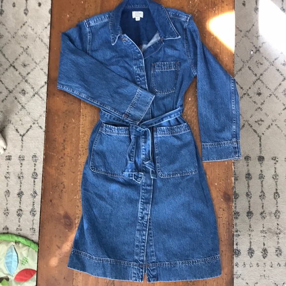 j crew denim trench coat
